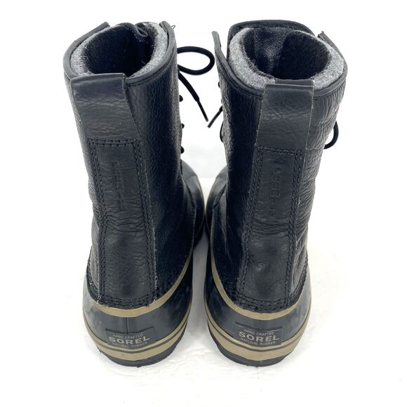 Sorel 1964 Premium Black Leather Boots - Men's Size 9 / EU 42 - Picture 2 of 10